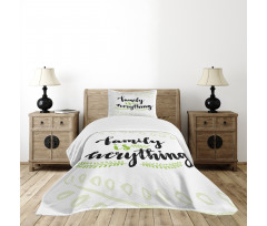 Lettering Phrase Bedspread Set