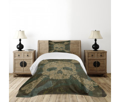 Rusty Aged Camo Design Bedspread Set