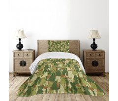 Kitten Silhouettes Jungle Bedspread Set