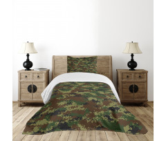 Grunge Graphic Camouflage Bedspread Set