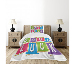 Blocks Letter Wish Bedspread Set