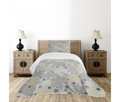 Style Yellow Flower Bedspread Set