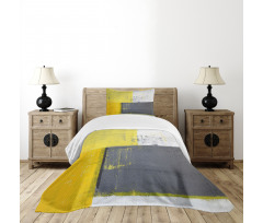 Pale Yellow Squares Bedspread Set