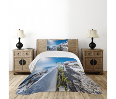 Oia Village in Santorini Bedspread Set