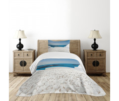 Santorini Island Greece Bedspread Set