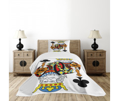 King of Clubs Gamble Card Bedspread Set