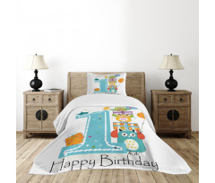 First Cake Candle Owls Bedspread Set