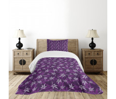 Abstract Lily Flowers Bedspread Set