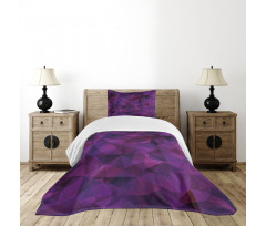 Triangle Purple Shape Bedspread Set
