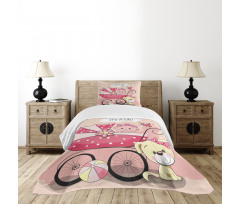Puppy Carriage Bedspread Set