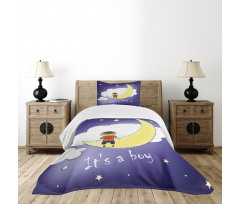 Boy Baby Sky Greeting Bedspread Set
