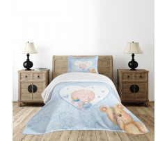 Baby Boy Teddy Bear Bedspread Set