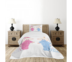 Boy Girl Bunny Bedspread Set