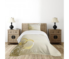 Rings Floral Romantic Bedspread Set