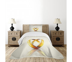 Pair of Rings Marriage Bedspread Set