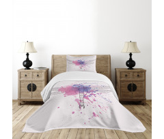 Grunge Moth Dragonfly Bedspread Set