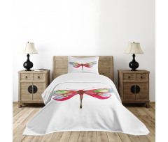 Watercolor Dragonfly Bedspread Set