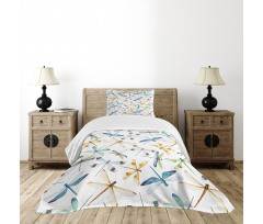 Minimalist Dragonflies Bedspread Set