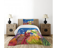 Cartoon Turtle Children Bedspread Set