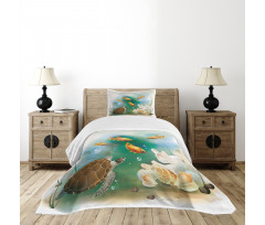 Aquarium Animals Bedspread Set
