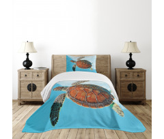 Sea Animal Caribbean Bedspread Set
