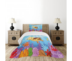 Baby Turtle Fishes Bedspread Set