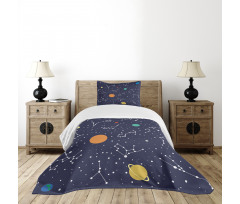 Zodiac Planets Bedspread Set