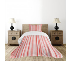 Vertically Striped Retro Bedspread Set
