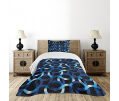 Curvy Modern Shapes Bedspread Set