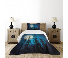 Spooky Forest Moon Bedspread Set