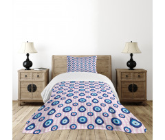 Bead Shapes Checkered Bedspread Set