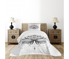 Ornamental Lotus Sketch Bedspread Set