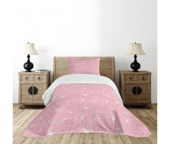 Ornate Floral Lines Bedspread Set