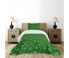 Kiss Me I'm Irish Humor Bedspread Set