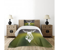 Deer Head Art Bedspread Set