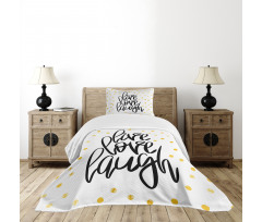 Phrase Dots Bedspread Set