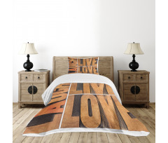 Life Message Bedspread Set