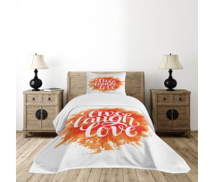 Cheerful Phrase Bedspread Set