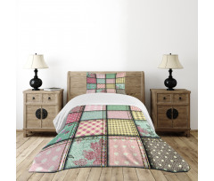 Square Pieces Tile Bedspread Set