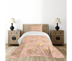 Bridal Roses Old Bedspread Set