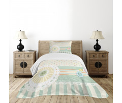 Sewing Theme Border Bedspread Set