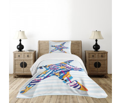 Cartoon Sea Star Bedspread Set