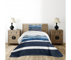 Stripes Starfish Bedspread Set