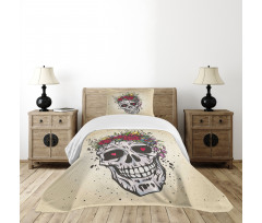 Boho Plant Skull Bedspread Set