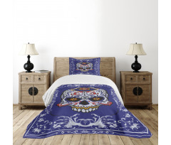 Scary Floral Gothic Bedspread Set