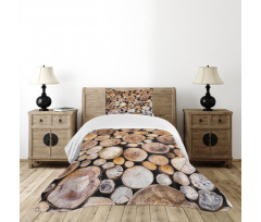 Wooden Logs Oak Tree Bedspread Set