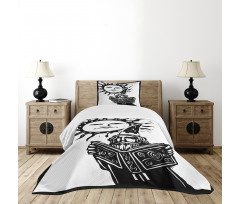 Wizard with Magic Book Bedspread Set