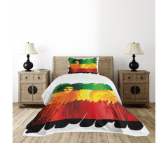 Reggae Music Singer Bedspread Set