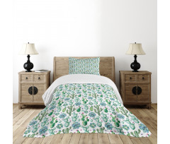 Exotic Succulents Set Bedspread Set