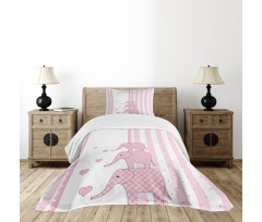 Pink Animals Bedspread Set